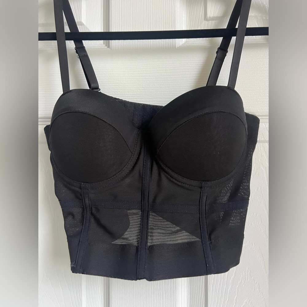 Chic Black Bustier Tank Top